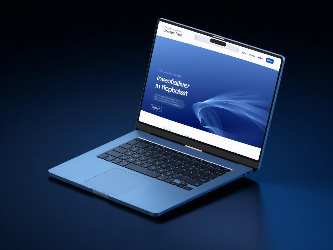 Moderne hjemmeside vist på en laptop